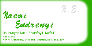 noemi endrenyi business card