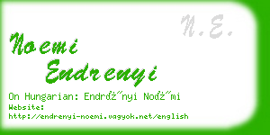 noemi endrenyi business card